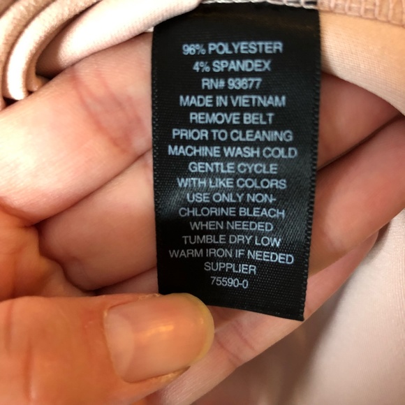 Worthington Blush Pink Belted with Pleat Midi Skirt Sz 12 - Picture 6 of 9